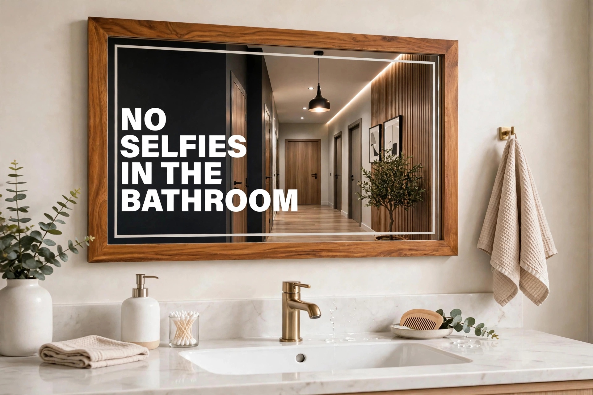 Mirror for bathroom wall